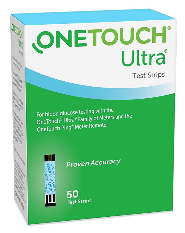 One Touch Ultra Blue Diabetic Test Strips Box of 50