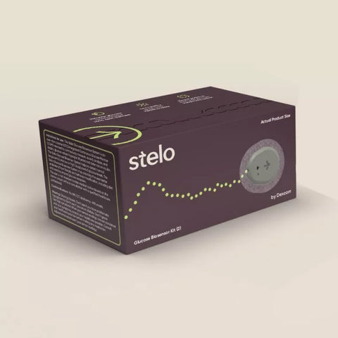 Dexcom Stelo OTC glucose biosensor 2-pack box, no prescription required