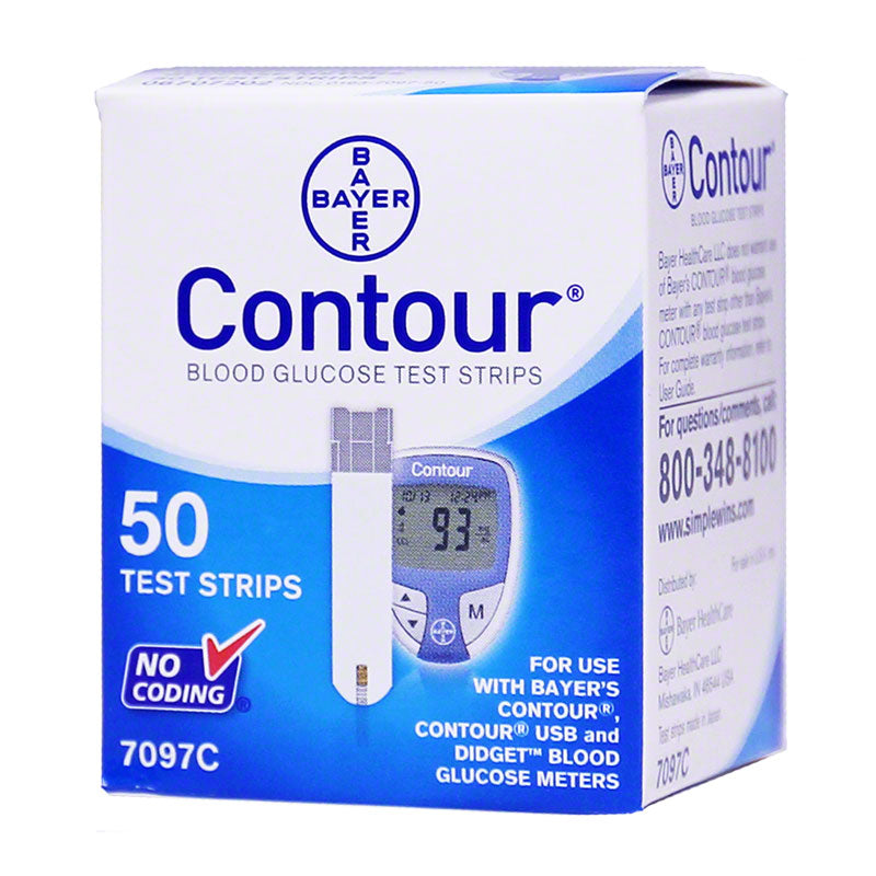 Bayer Contour Diabetic Test Strips Box of 50